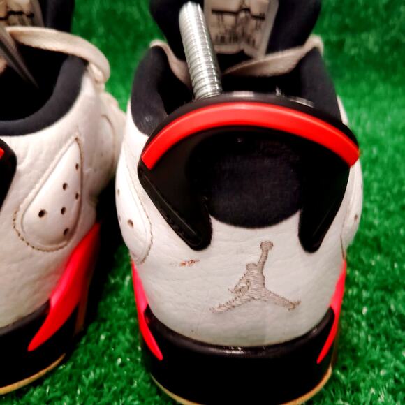 Nike Air Jordan 6 Retro Low Athletic Sneakers Kids 7Y White Black 768881-123 - Picture 6 of 10